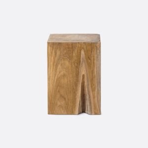 Tabouret Artisanal et Durable en Teck Recyclé - Maisaura